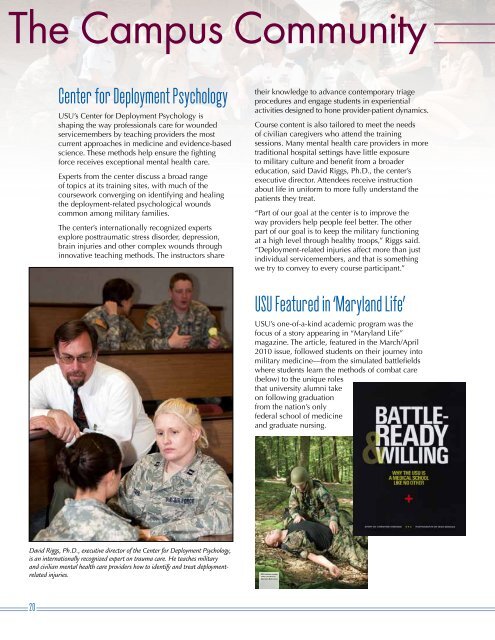 2010 Report - Uniformed Services University of the Health Sciences