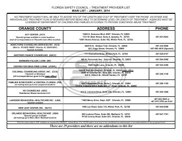 ORANGE COUNTY ADDRESS PHONE - Florida Safety Council