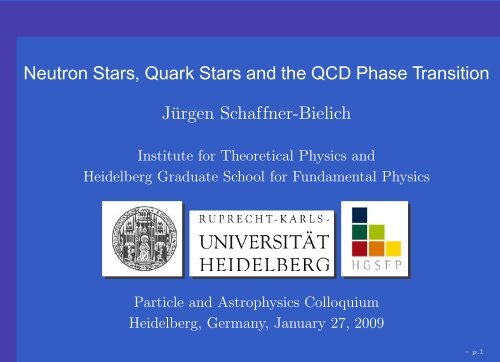 neutron stars - Universität Heidelberg