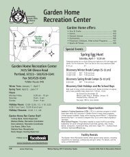 Garden Home Recreation Center 503/629-6341 - Tualatin Hills Park ...