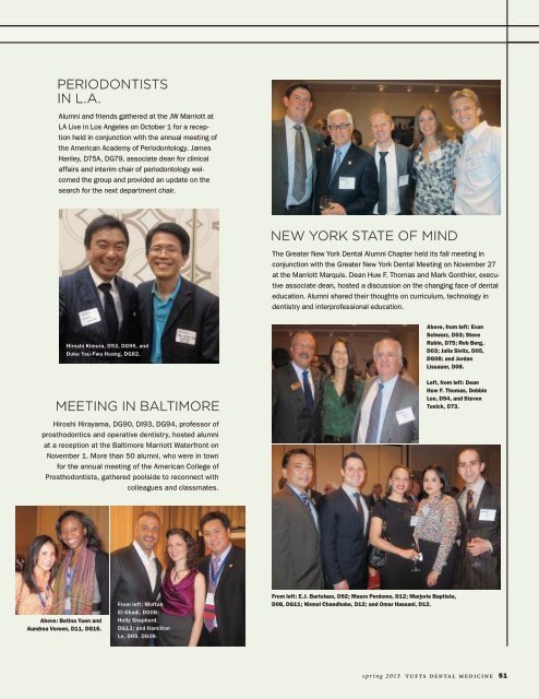 Spring 2013 - Tufts University School of Dental Medicine