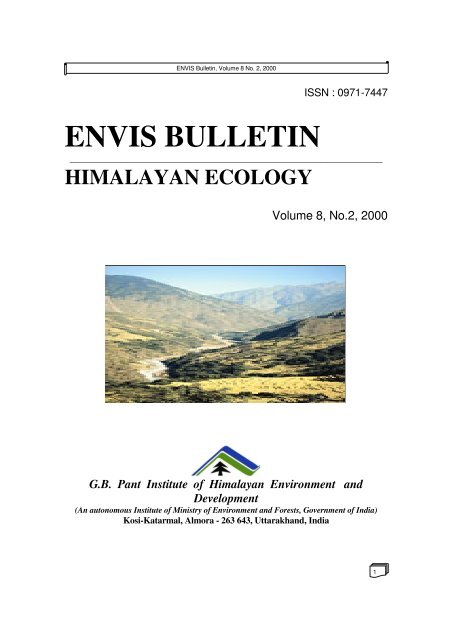Complete PDF - ENVIS Centre on Himalayan Ecology
