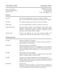 Trent Russi, Ph.D. Curriculum Vitae - University of California, Berkeley