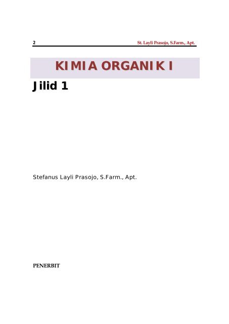 2. KIMIA ORGANIK I jilid 1 - Kimia itu Mudah