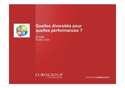 Quelles diversitÃ©s pour quelles performances - Eurogroup Consulting