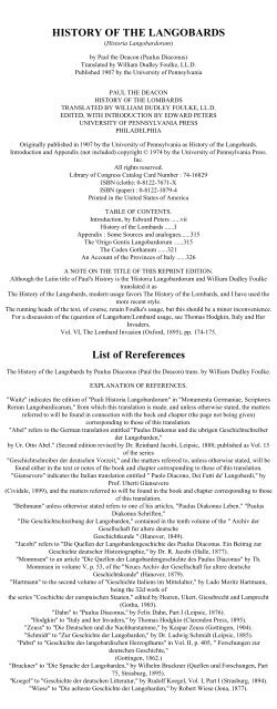 History of the Lombards