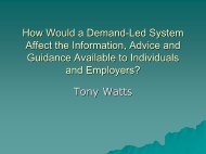 How Would a Demand-Led System Affect the Information, Advice ...