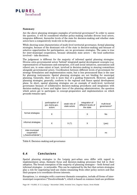 Analysis of regional spatial planning and decision making ... - Plurel