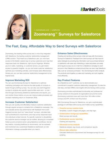 Zoomerang™ Surveys for Salesforce