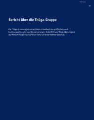 Bericht über die Thüga-Gruppe - Thüga AG