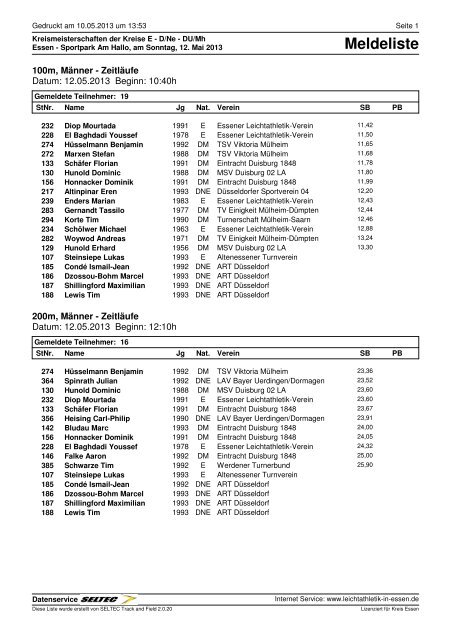 Meldeliste - duisburger-leichtathletik.de