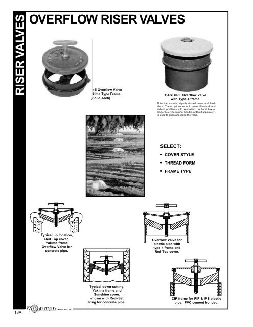 OVERFLOW RISER VALVES - NRCS Irrigation ToolBox Home Page