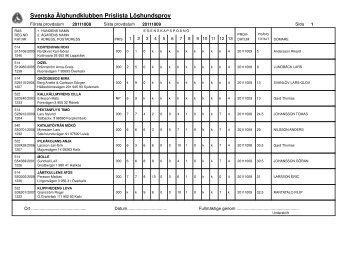 Prislista KK 2011 - Svenska ÃƒÂ„lghundklubben