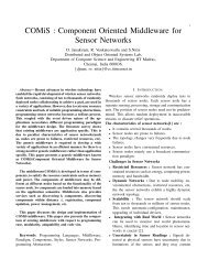 COMiS : Component Oriented Middleware for Sensor Networks