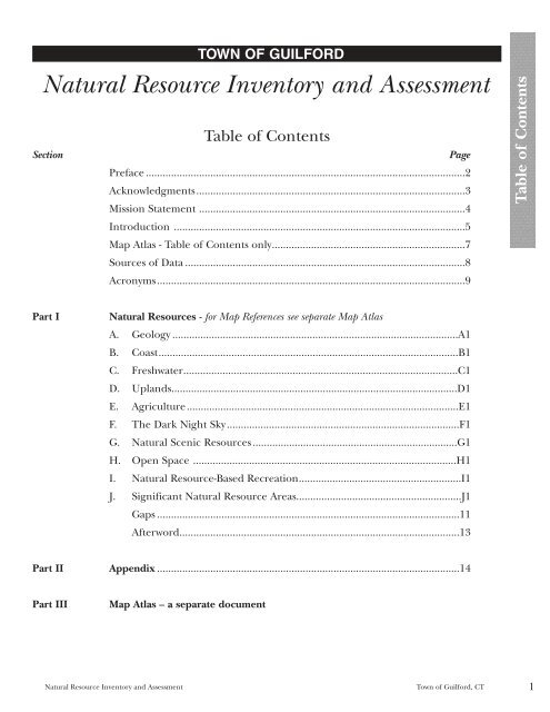 Natural Resource Inventory and Assessment - Town of Guilford