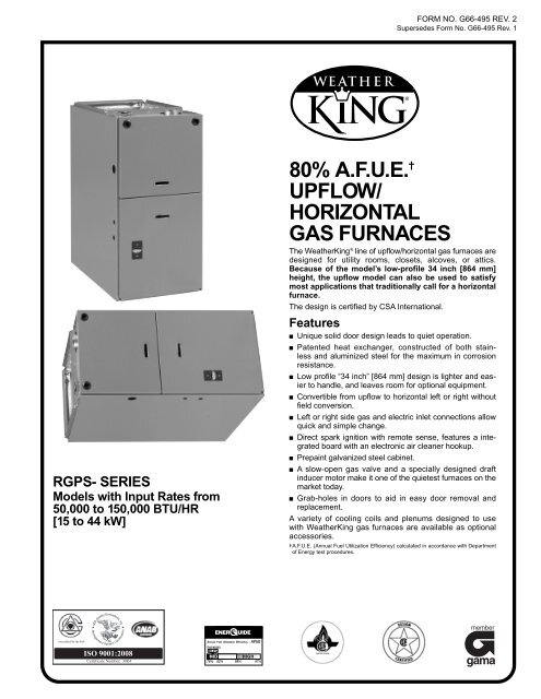 G66 495 Rev 2 Weatherking Rgps Value Series Rheemote Net