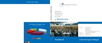 Handbuch 5. Wahlperiode 5. Wahlperiode - Thüringer Landtag