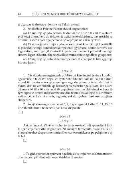 Shendeti Mendor dhe te Drejtat e Njeriut - Arct