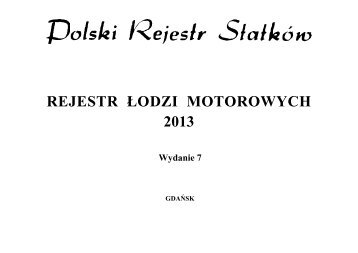 REJESTR ÅODZI MOTOROWYCH - 2013 - PRS
