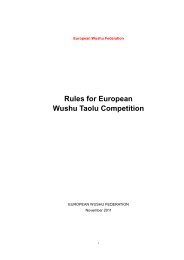 Rules for International - European Wushu Federation