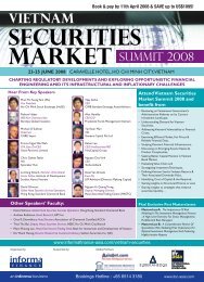 Vietnam Securities Market Summit 2008 - Asian Bankers Association