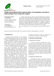 Visible spectrophotometric determination of sumatriptan succinate in ...