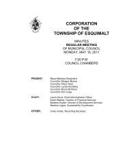 regular meeting - Township of Esquimalt