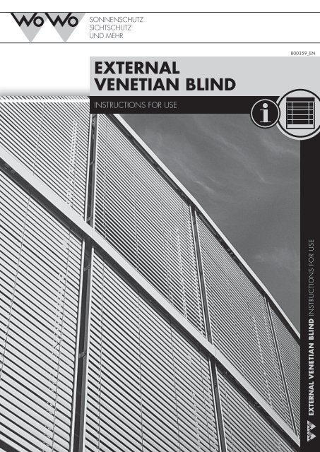 EXTERNAL VENETIAN BLIND - Wo&Wo;