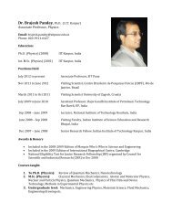 Name : Dr Brajesh Pandey Designation : Associate Professor ... - SIT