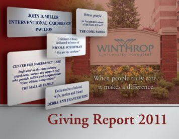 Giving Report - Winthrop University Hospital