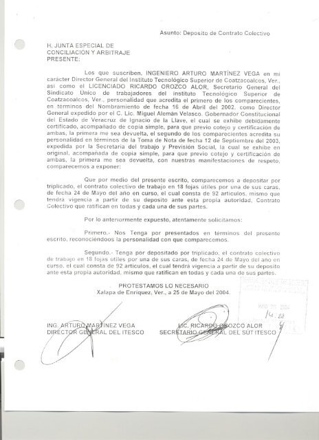 Contrato Colectivo de Trabajo
