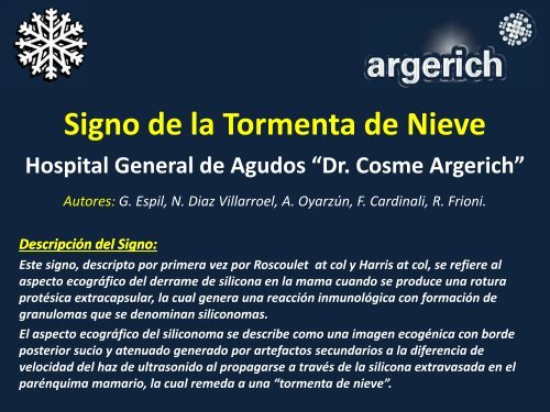 Si d l T t d Ni Signo de la Tormenta de Nieve - Congreso SORDIC