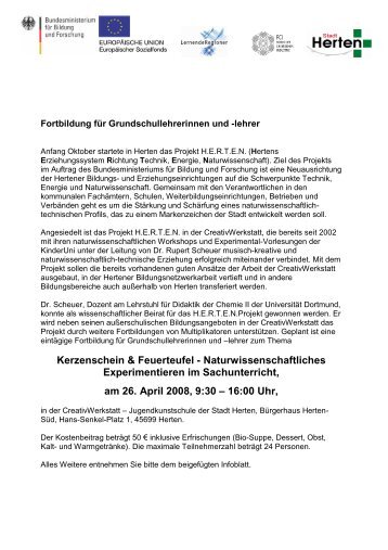 Einladung und Informationen zur Fortbildung (pdf)