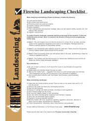 Firewise Landscaping and Construction Checklist