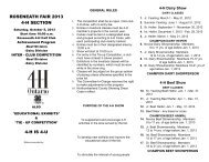 ROSENEATH FAIR 2013 4-H SECTION 4-H IS 4-U - 4-H Ontario