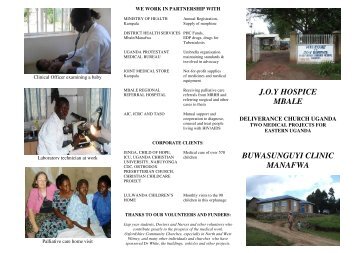 joy hospice mbale - Christian Medical Fellowship