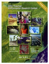 2012 Thacher Environmental Research Contest - Institute For Global ...