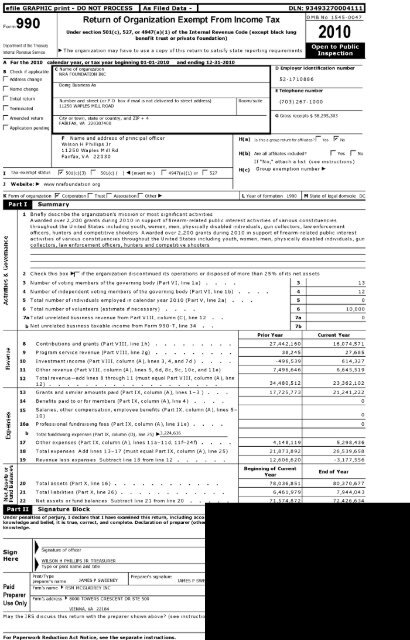 Return of Or anization Exem t From Income Tax g p - Foundation ...