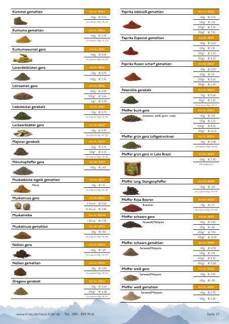 Download Katalog im PDF-Format (6,4 MB - Kräuterhaus Eder