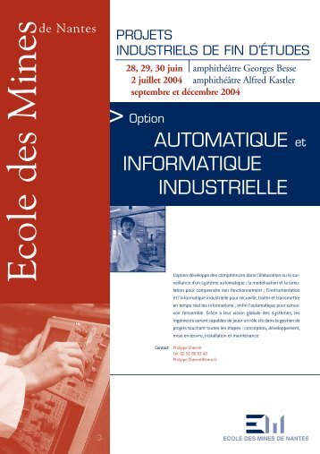 Option automatique et informatique industrielle - Ecole des mines de ...