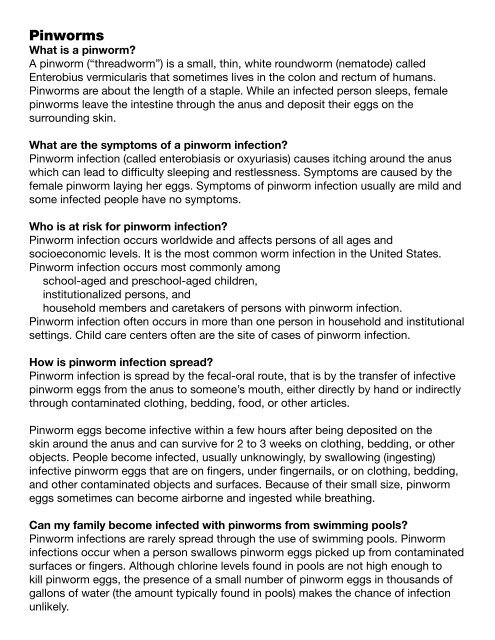 Human Pinworm Tape Test