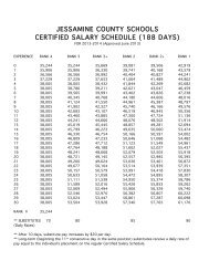 Salary Schedule - Jessamine County Schools