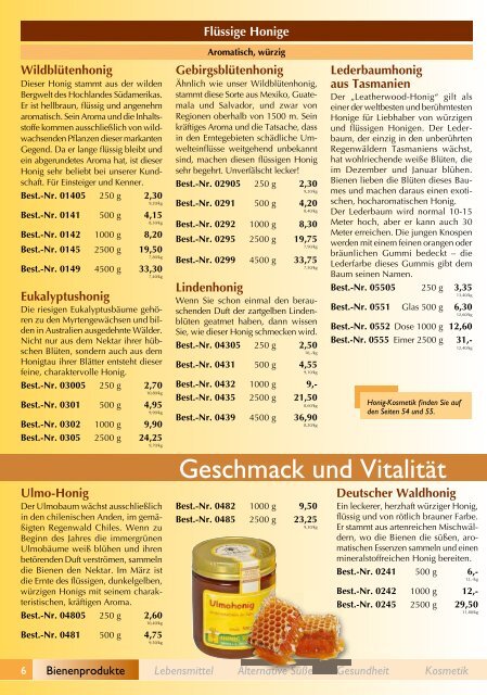 Quelle der Gesundheit Honigprodukte in geprüfter ... - Honig Reinmuth