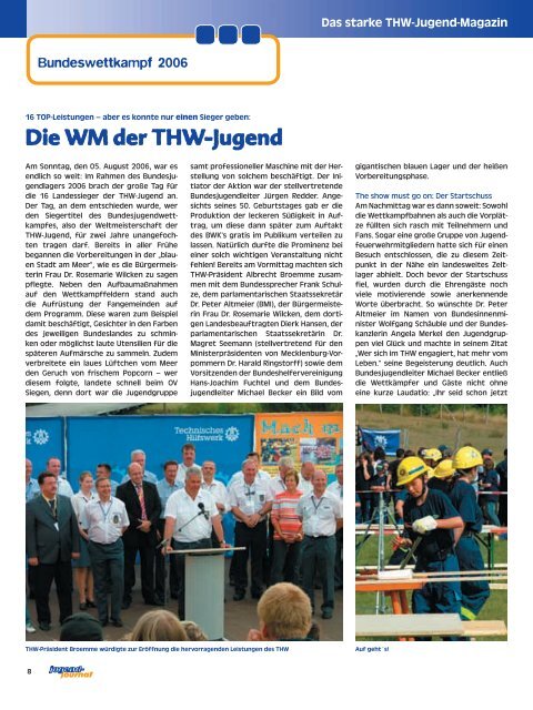 Sonderaktion mit Playmobil Bundesjugendlager in Wismar THW ...