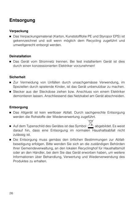 Dunstabzug DF-SLG5 / DF-SLG6 DF-SLG8 / DF-SLG9 ... - V-ZUG Ltd