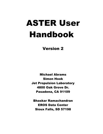 ASTER User Handbook