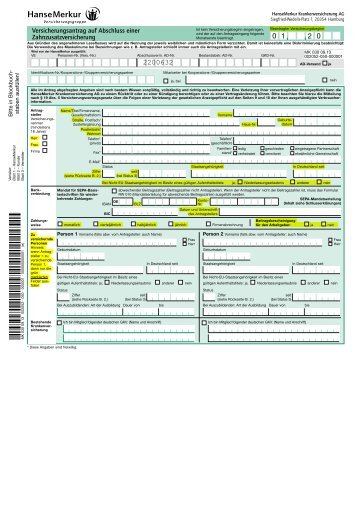 Antrag Hanse Merkur (PDF) - Zahnversicherungs-tarif.de