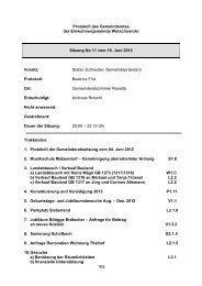 Protokoll des Gemeinderates - Welschenrohr