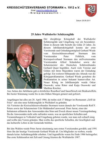 25 Jahre SchÃ¼tzengilde Wulfsdorf - KreisschÃ¼tzenverband Stormarn ...