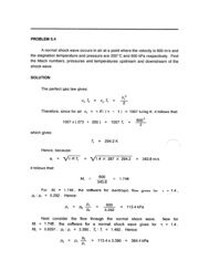 PROBLEM 5.4 A normal shock wave occurs in air at a point where ...